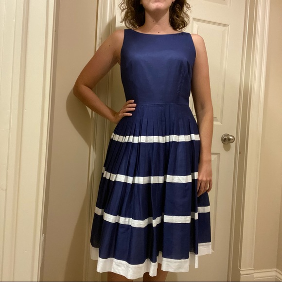 Talbots Fit and Flare Dress with lining, Talbots Size 8 (Medium). Sleeveless - Picture 1 of 11